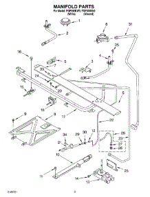 03 - Manifold parts for Roper Range FGP300KN0 from AppliancePartsPros.com