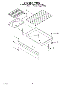 05 - Broiler parts for Roper Range FGS337KW1 from AppliancePartsPros.com
