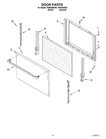 06 - Door, Optional parts for Roper Range FGP300KW0 from AppliancePartsPros.com