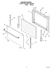 06 - Door, Optional parts for Roper Range FGP325KW0 from AppliancePartsPros.com