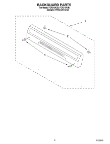 04 - Backguard parts for Roper Range FGP210KN0 from AppliancePartsPros.com