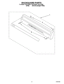 04 - Backguard parts for Roper Range FGP215EW6 from AppliancePartsPros.com