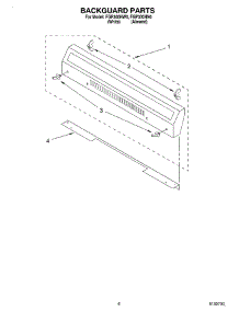 04 - Backguard parts for Roper Range FGP300HW0 from AppliancePartsPros.com