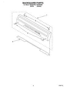 04 - Backguard parts for Roper Range FGP305HN0 from AppliancePartsPros.com