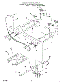 03 - Manifold parts for Roper Range FGP337HN0 from AppliancePartsPros.com