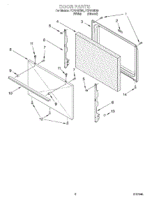 05 - Door, Optional parts for Roper Range FEP310KW0 from AppliancePartsPros.com