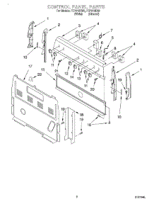 02 - Control Panel parts for Roper Range FEP310KN0 from AppliancePartsPros.com