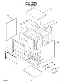 02 - Oven parts for Roper Range FGP240KQ0 from AppliancePartsPros.com