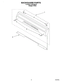 04 - Backguard parts for Roper Range FGP240KQ0 from AppliancePartsPros.com