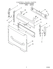 02 - Control Panel parts for Roper Range FGP325HW0 from AppliancePartsPros.com