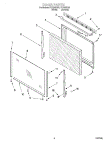 05 - Door, Optional parts for Roper Range FEP320KW0 from AppliancePartsPros.com