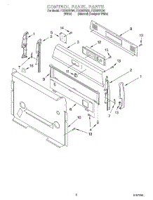 02 - Control Panel parts for Roper Range FGS337KN0 from AppliancePartsPros.com