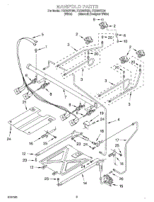 03 - Manifold parts for Roper Range FGS337KQ0 from AppliancePartsPros.com
