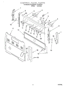 02 - Control Panel parts for Roper Range FEP320KN0 from AppliancePartsPros.com