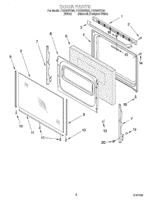 06 - Door, Optional parts for Roper Range FGS337KQ0 from AppliancePartsPros.com