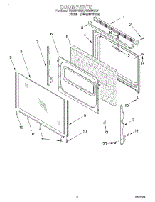 06 - Door, Optional parts for Roper Range FGS337GW7 from AppliancePartsPros.com