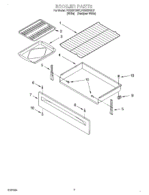 05 - Broiler parts for Roper Range FGS337GQ7 from AppliancePartsPros.com