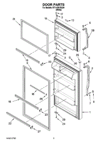 02 - Door Parts parts for Roper Refrigerator RT14DKXSQ01 from AppliancePartsPros.com