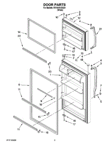 02 - Door Parts parts for Roper Refrigerator RT18VKXSQ01 from AppliancePartsPros.com