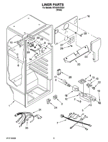 03 - Liner Parts parts for Roper Refrigerator RT18VKXSQ01 from AppliancePartsPros.com