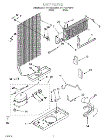 04 - Unit Parts parts for Roper Refrigerator YRT14ZKXGW00 from AppliancePartsPros.com