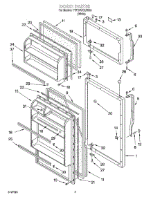 02 - Door Parts parts for Roper Refrigerator YRT18VKXJW00 from AppliancePartsPros.com