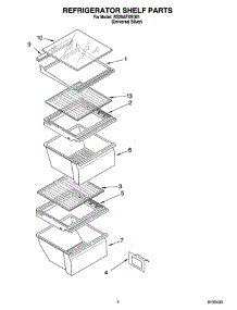 03 - Refrigerator Shelf Parts parts for Roper Refrigerator RS25AFXRD01 from AppliancePartsPros.com