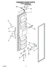 07 - Freezer Door Parts parts for Roper Refrigerator RS25AFXRD01 from AppliancePartsPros.com
