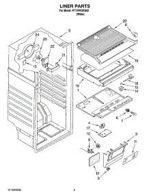 02 - Liner Parts parts for Roper Refrigerator RT12VKXKQ02 from AppliancePartsPros.com