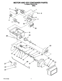05 - Motor And Ice Container Parts parts for Roper Refrigerator RS25CFXTQ01 from AppliancePartsPros.com