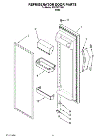 06 - Refrigerator Door Parts parts for Roper Refrigerator RS25CFXTQ01 from AppliancePartsPros.com