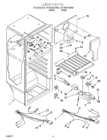 03 - Liner Parts parts for Roper Refrigerator YRT14HDXJW00 from AppliancePartsPros.com