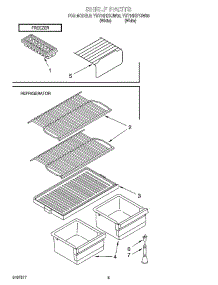 05 - Shelf Parts, Optional Parts (Not Included) parts for Roper Refrigerator YRT14HDXJW00 from AppliancePartsPros.com