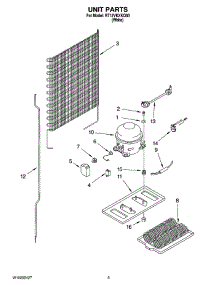 03 - Unit Parts parts for Roper Refrigerator RT12VKXKQ03 from AppliancePartsPros.com