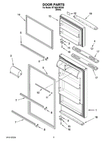 02 - Door Parts parts for Roper Refrigerator RT18SKXRD02 from AppliancePartsPros.com