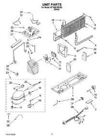 04 - Unit Parts parts for Roper Refrigerator RT18SKXRD02 from AppliancePartsPros.com