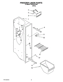 04 - Freezer Liner Parts parts for Roper Refrigerator RS22AGXTQ00 from AppliancePartsPros.com