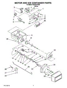 05 - Motor And Ice Container Parts parts for Roper Refrigerator RS22AGXTQ00 from AppliancePartsPros.com