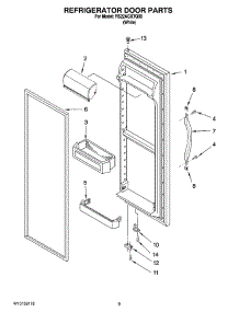 06 - Refrigerator Door Parts parts for Roper Refrigerator RS22AGXTQ00 from AppliancePartsPros.com