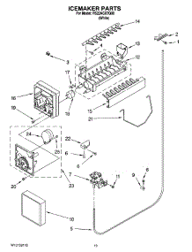 12 - Icemaker Parts, Optional Parts parts for Roper Refrigerator RS22AGXTQ00 from AppliancePartsPros.com