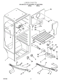 03 - Liner Parts parts for Roper Refrigerator YRT14ZKYGW00 from AppliancePartsPros.com