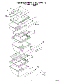 03 - Refrigerator Shelf Parts parts for Roper Refrigerator RS25AFXMQ00 from AppliancePartsPros.com