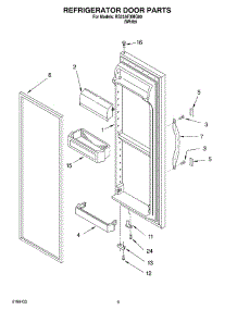 06 - Refrigerator Door Parts parts for Roper Refrigerator RS25AFXMQ00 from AppliancePartsPros.com