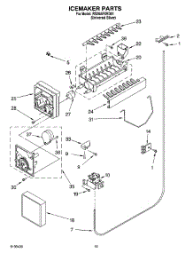 12 - Icemaker Parts, Optional Parts parts for Roper Refrigerator RS25AFXRD01 from AppliancePartsPros.com