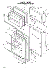 02 - Door Parts parts for Roper Refrigerator RT18VKXKQ01 from AppliancePartsPros.com