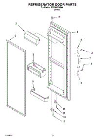 06 - Refrigerator Door Parts parts for Roper Refrigerator RS22AQXMQ00 from AppliancePartsPros.com