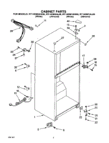 03 - Cabinet parts for Roper Refrigerator RT14DMYAW00 from AppliancePartsPros.com
