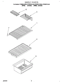06 - Shelf parts for Roper Refrigerator RT12DKXAW00 from AppliancePartsPros.com