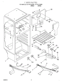 03 - Liner, Lit / Optional parts for Roper Refrigerator RT14WKYGW00 from AppliancePartsPros.com