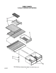 05 - Shelf parts for Roper Refrigerator RT18DKYWW00 from AppliancePartsPros.com